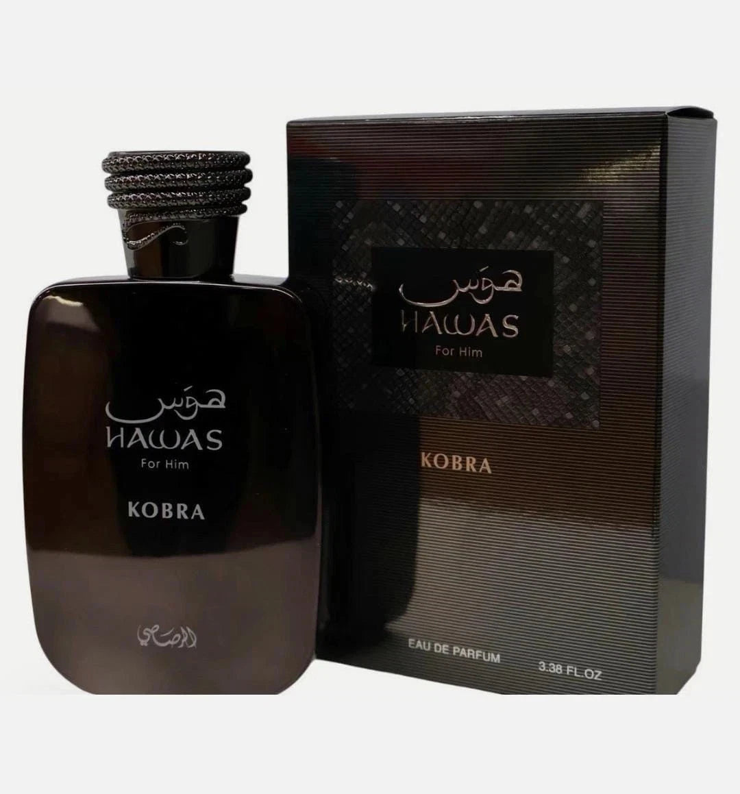 Rasasi Hawas Kobra Eau de Parfum 100 ML for Men long lasting fragrance FAST SHIP