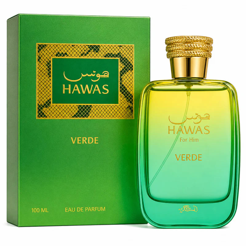 Rasasi Hawas Verde For Him EDP 3.4 oz / 100 ml.FREE SHIPPING
