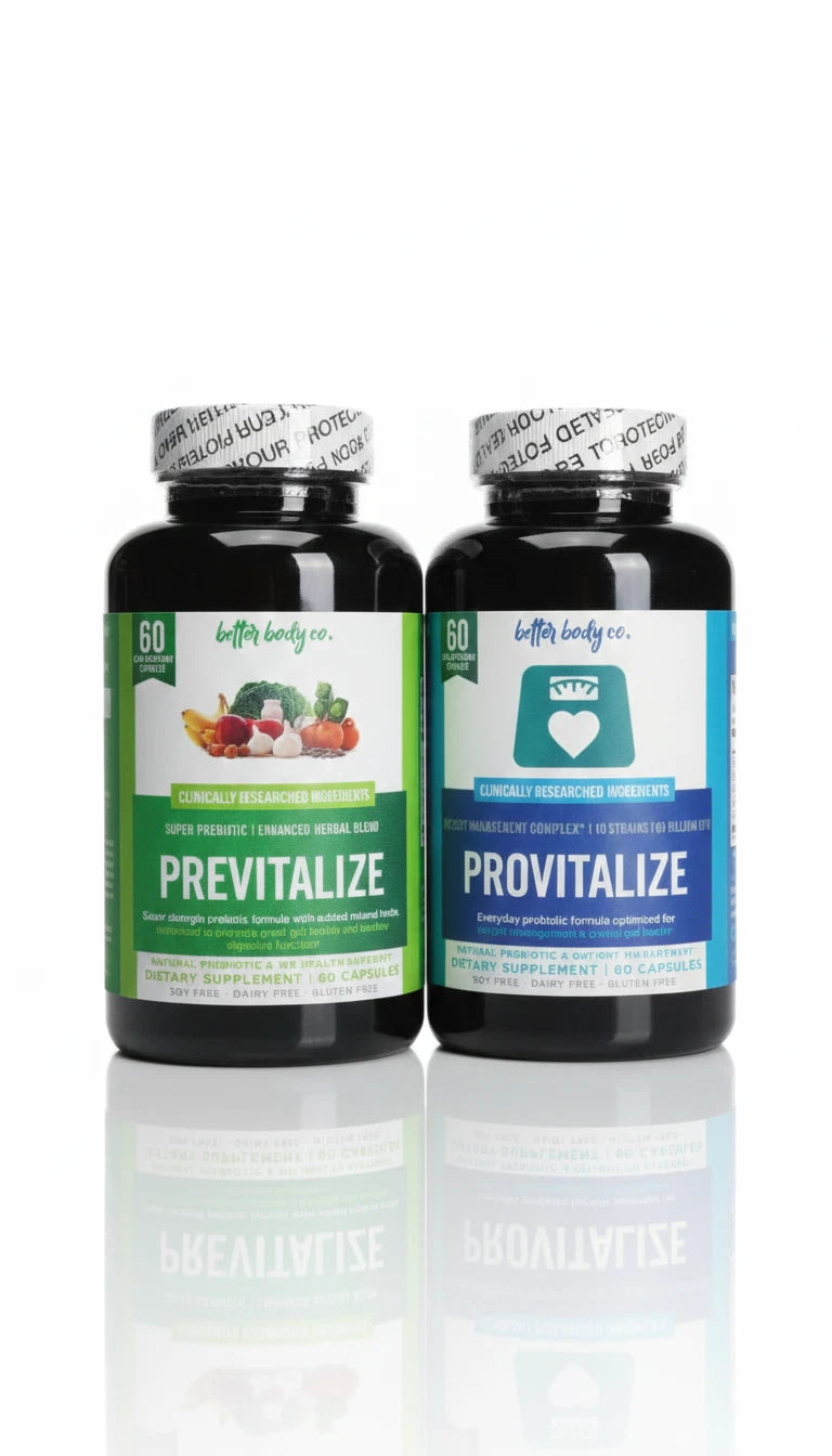 Better Body Provitalize&Previtalize Original Slim Gut Bundle Natural Menopoause pack of 2.FREE SHIPPING