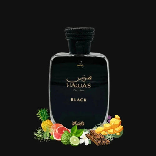 RASASI HAWAS BLACK EDP FOR MEN 100ML Spray A Luxurious and Exclusive Fragrance.FREE SHIPPING