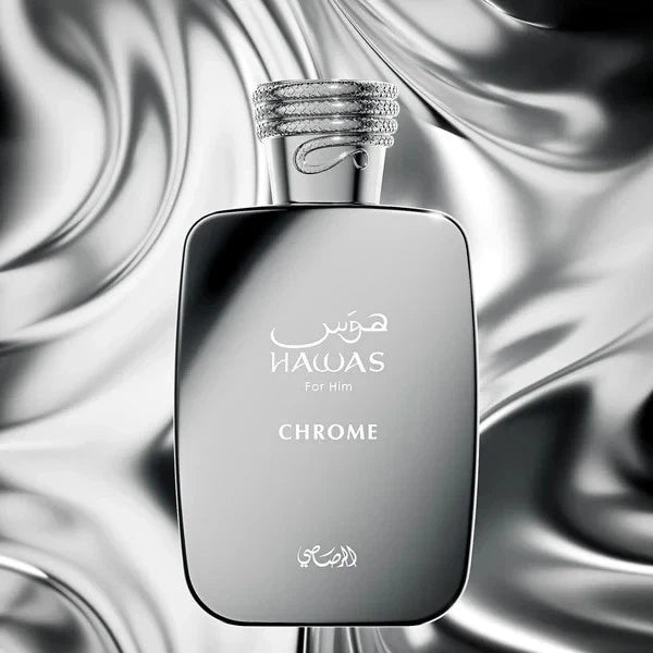 Rasasi Hawas Chrome Eau De Parfum 100 ML, 3.4oz.FREE SHIPPING
