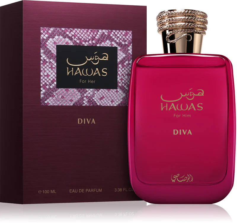 Rasasi Hawas Diva EDP - Fruttato e Vanigliato | Donna.30oz,100ml.FREE SHIPPING
