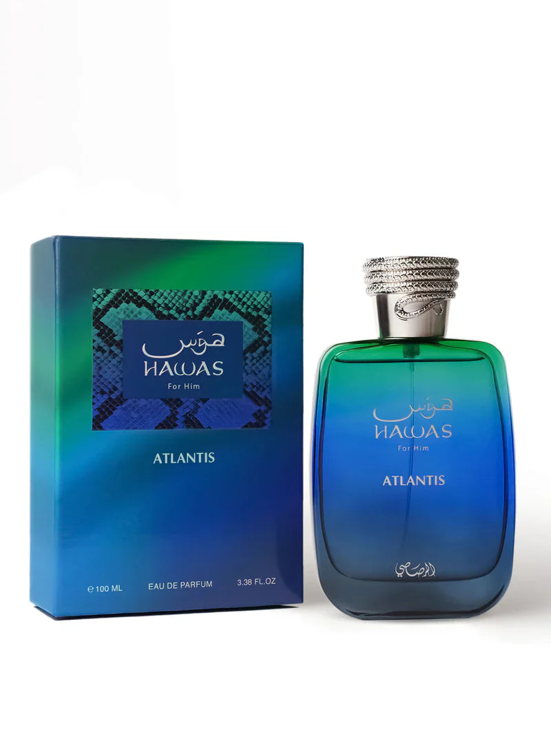 Hawas Atlantis For Him by Rasasi | Marine Spicy Fresh Perfume 100ml.FAST & FREE SHIPPING